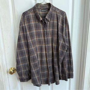 St. John's Bay Brown Plaid Casual Shirt